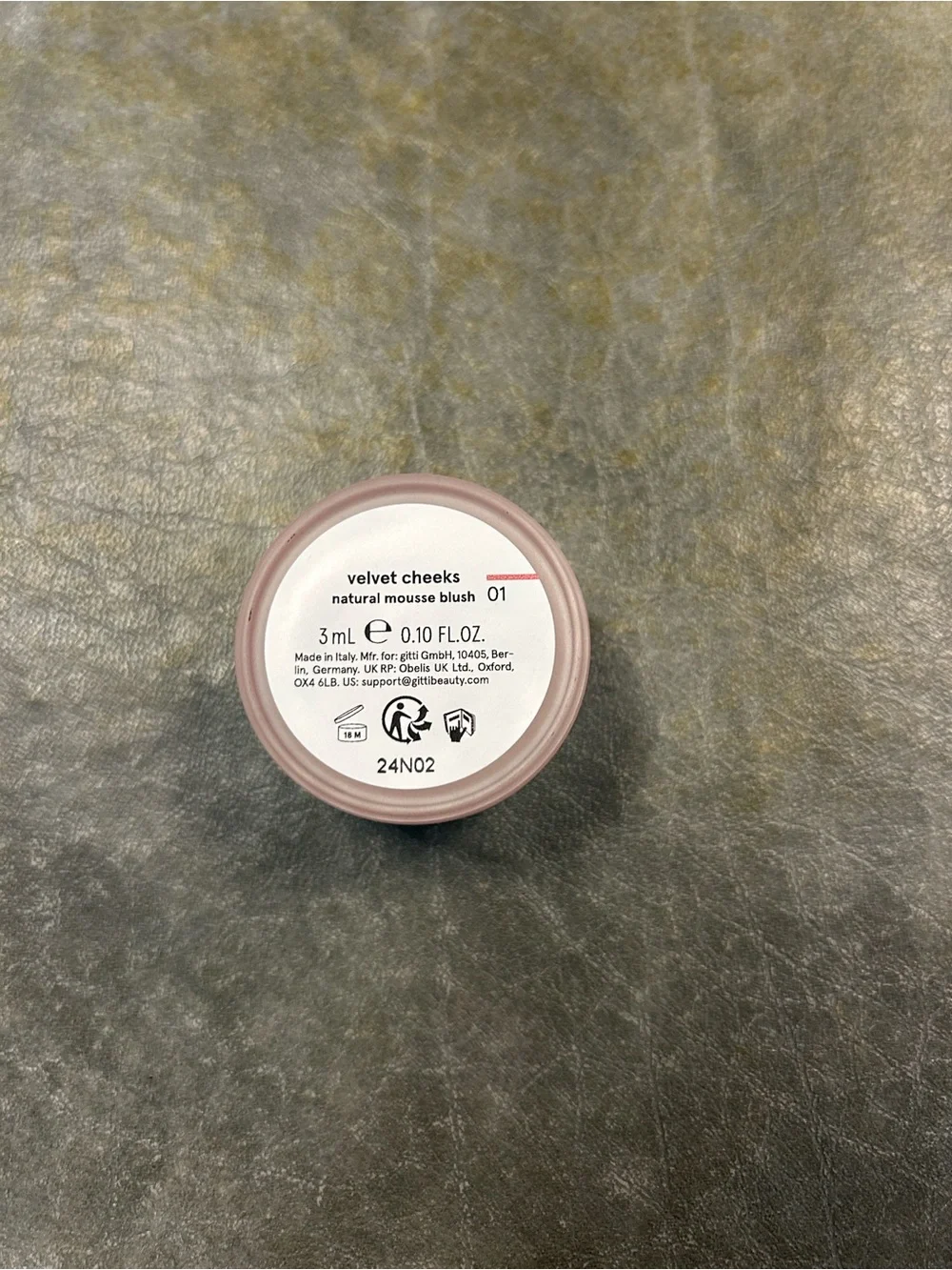 Gitti Velvet Cheeks Natural Mousse Blush - 01 Berry Bliss